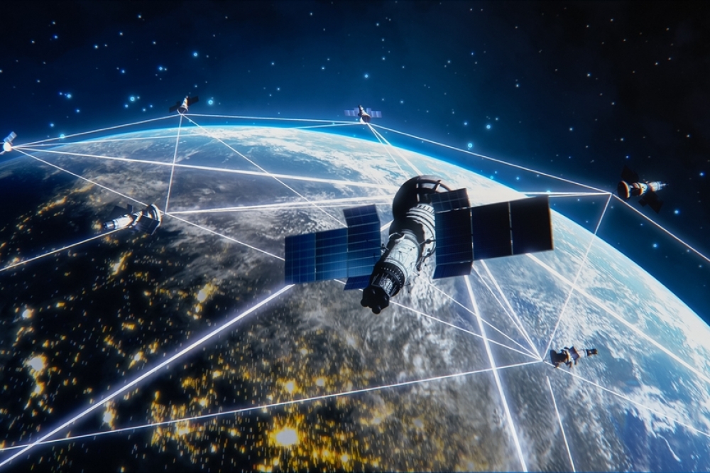 Two-stage propulsive launch system — satellite constellation in orbit