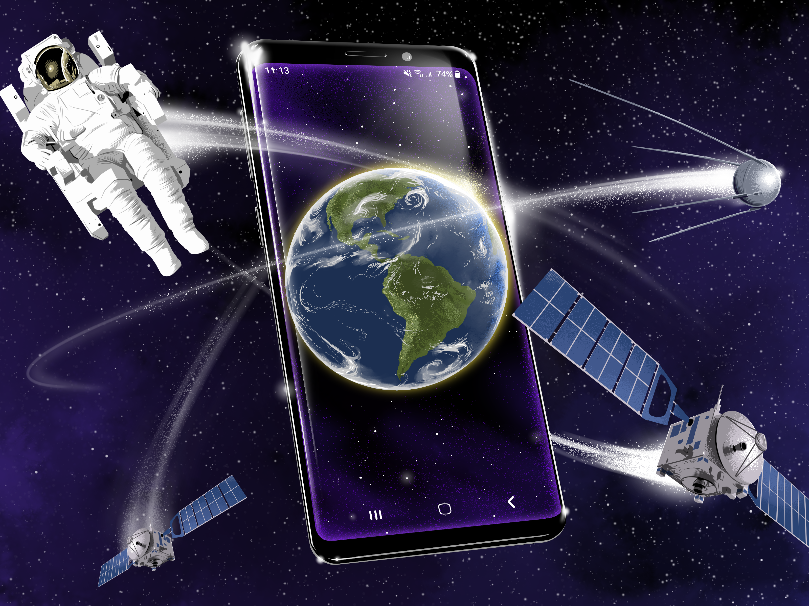 Earth from orbit · SpaceTech hero